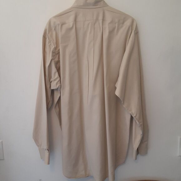 Ralph Lauren Adult Mens L Beige Blaire Long Sleeve Button Up Shirt 100% Cotton - Picture 6 of 11
